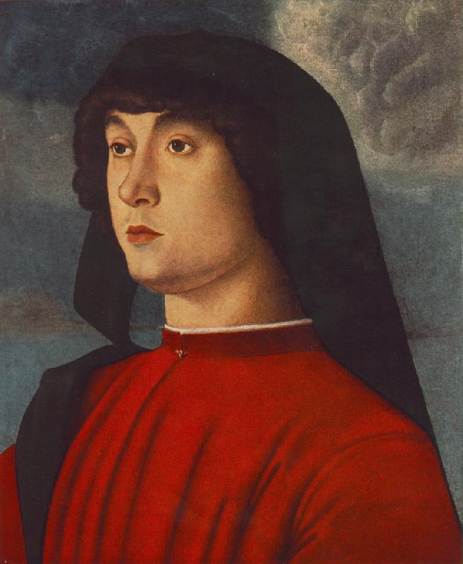 BELLINI, Giovanni Portrait of a Young Man in Red3655